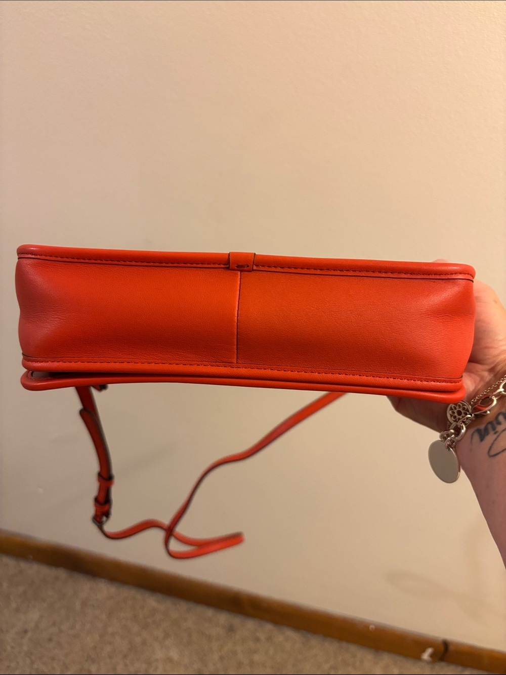 Coach Coral Leather Turnlock Crossbody Bag - Picture 12 of 14